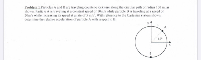 Solved Problem 1 Particles A And B Are Traveling | Chegg.com