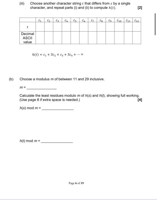 Solved 5 of 19 QUESTION 2 (10 MARKS) A hash function is a | Chegg.com
