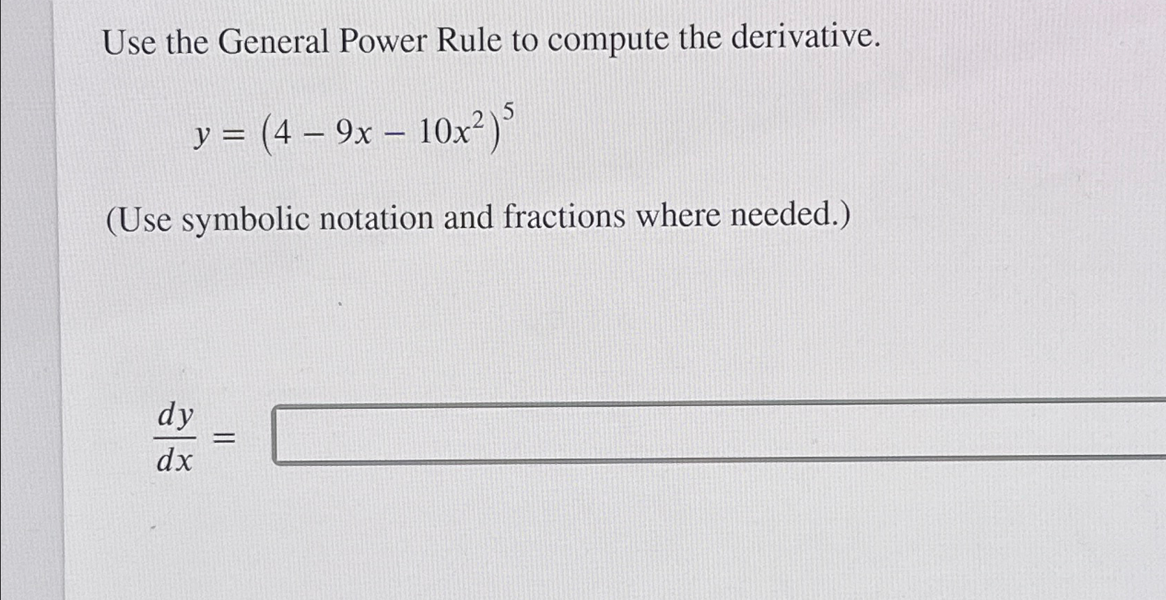 Solved Use the General Power Rule to compute the | Chegg.com