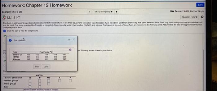 Solved Homework: Chapter 12 Homework Save Score: 0.42 of 8 | Chegg.com