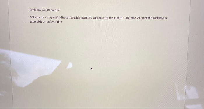 Solved Use the following information to complete Problem 11 | Chegg.com