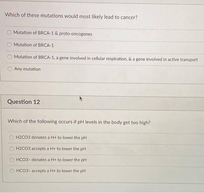 Solved Which of these mutations would most likely lead to | Chegg.com