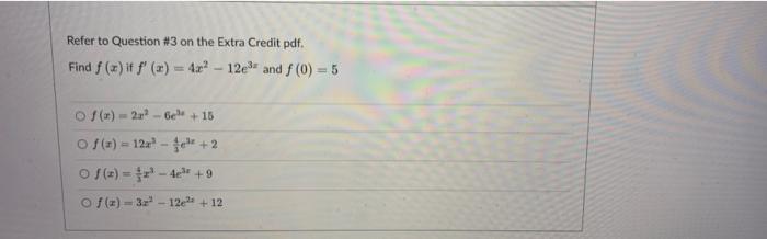 Solved Refer to Question #3 on the Extra Credit pdf. Find f | Chegg.com
