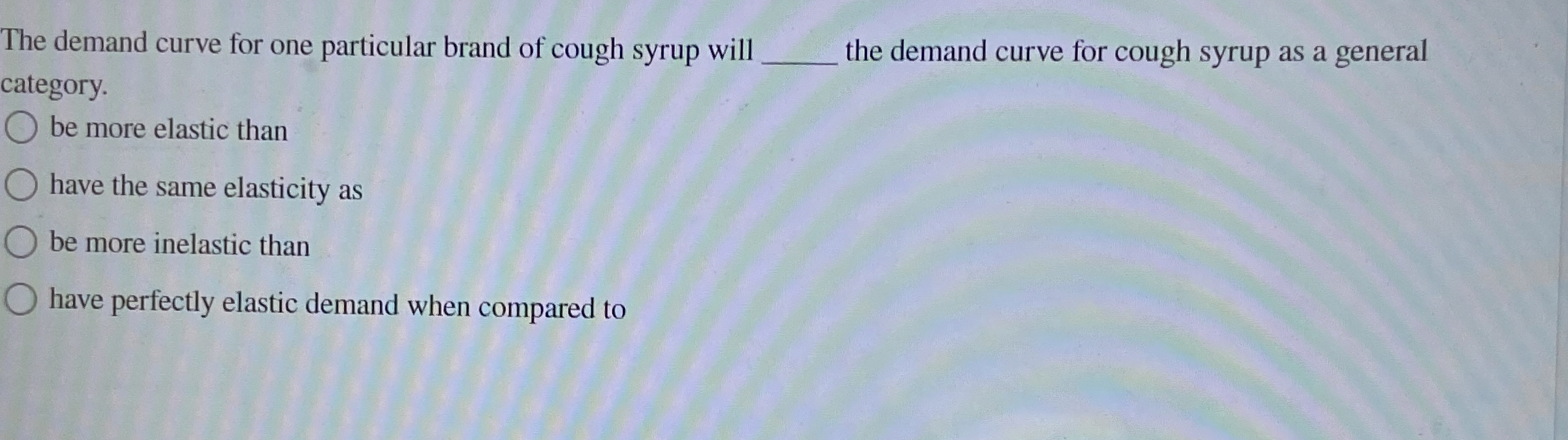 Solved The demand curve for one particular brand of cough | Chegg.com