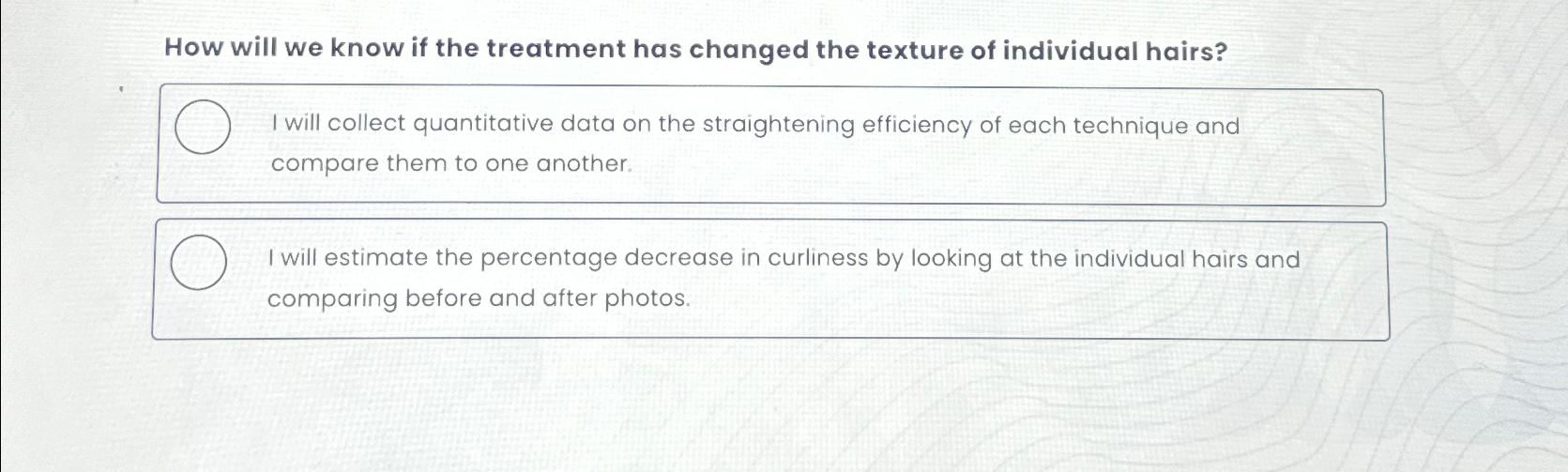 Solved How will we know if the treatment has changed the | Chegg.com