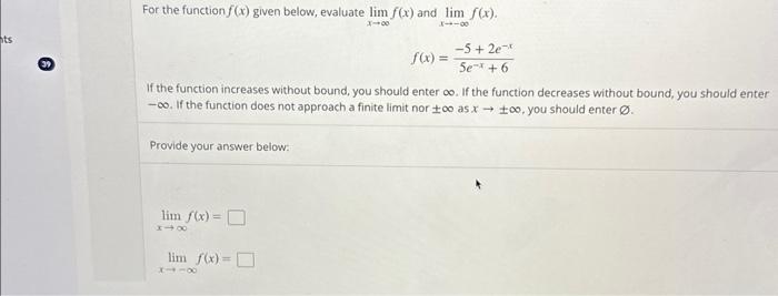 For The Function F(x) Given Below, Evaluate 