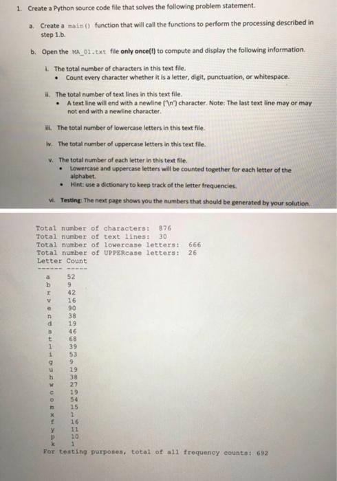 Solved 1. Create a Python source code file that solves the | Chegg.com