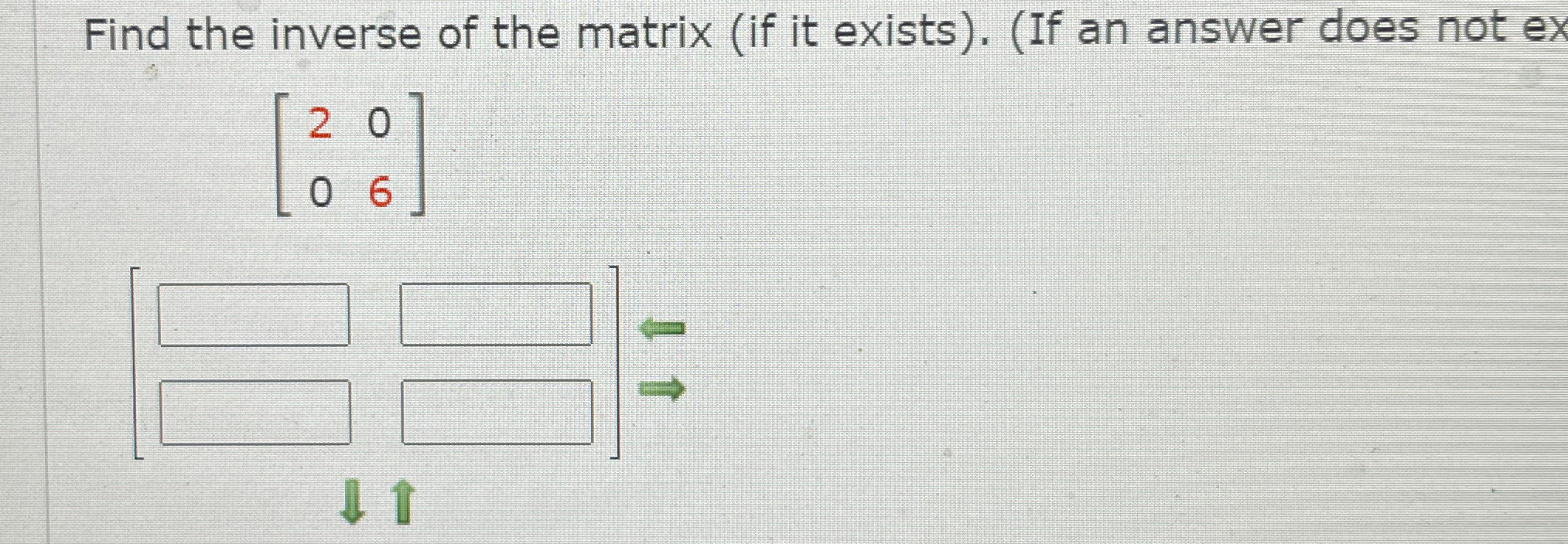 Solved Find the inverse of the matrix (if it exists). (If an | Chegg.com