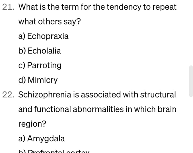 Solved What is the term for the tendency to repeat what | Chegg.com