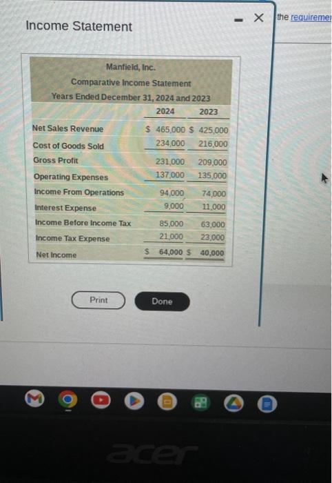 Solved Requirement 1a Compute The Current Ratios For 2024 Chegg Com   Image