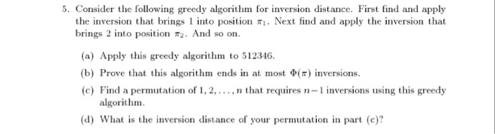 5. Consider the following greedy algorithm for | Chegg.com