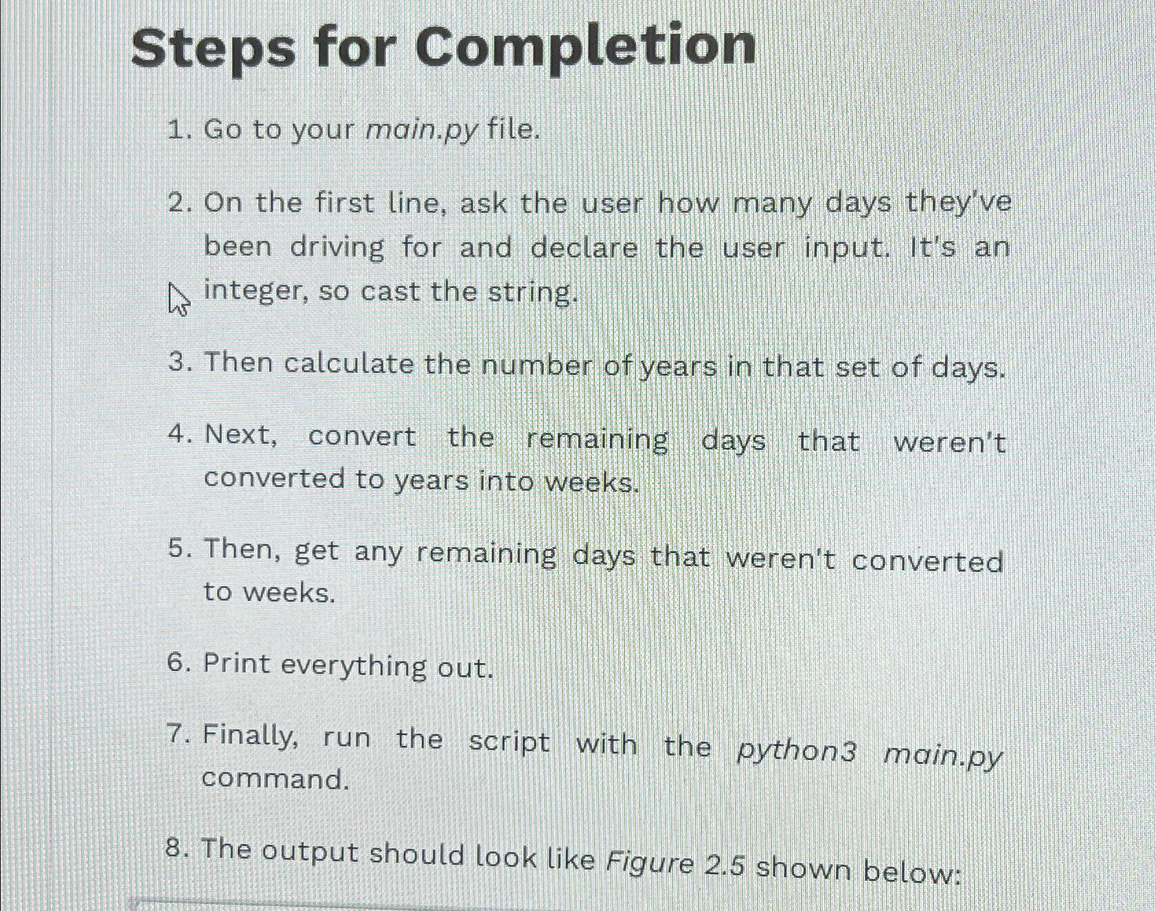 Solved Steps for CompletionGo to your main.py file.On the | Chegg.com
