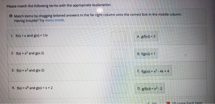 Solved Please match the following terms with the appropriate | Chegg.com