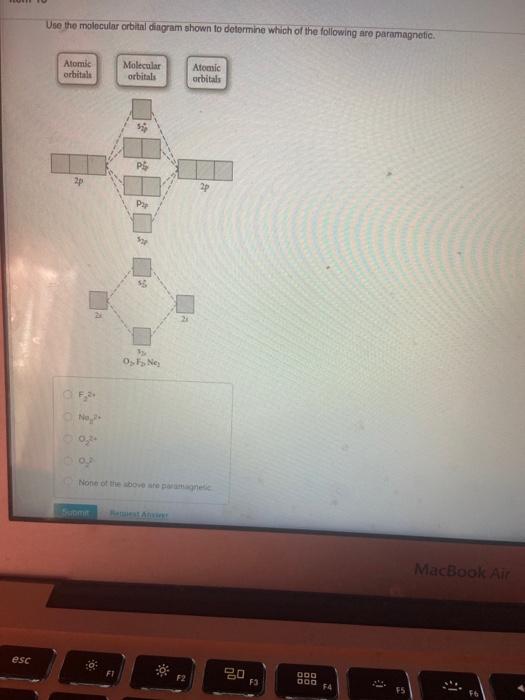 Solved Part A Use the molecular orbital diagram shown to | Chegg.com