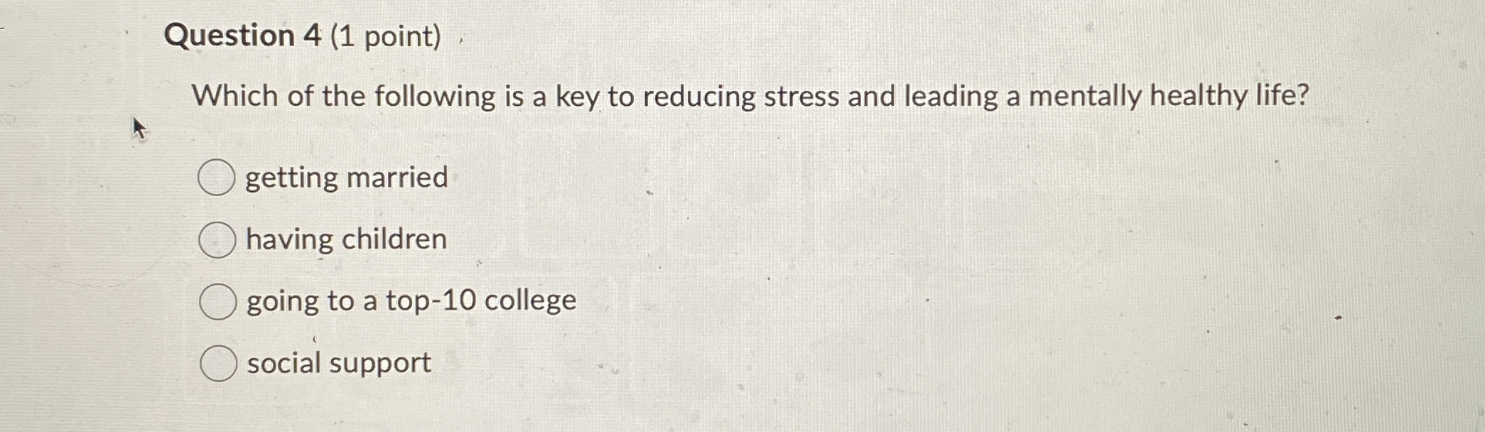 Solved Question 4 (1 ﻿point)Which of the following is a key | Chegg.com