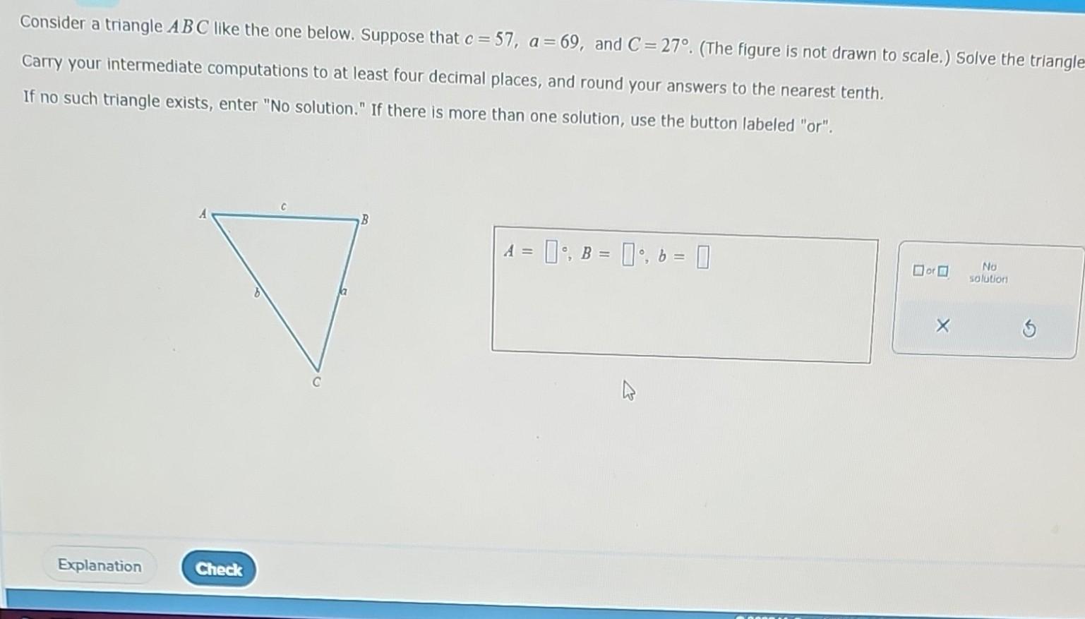 Solved Consider A Triangle ABC Like The One Below. Suppose | Chegg.com