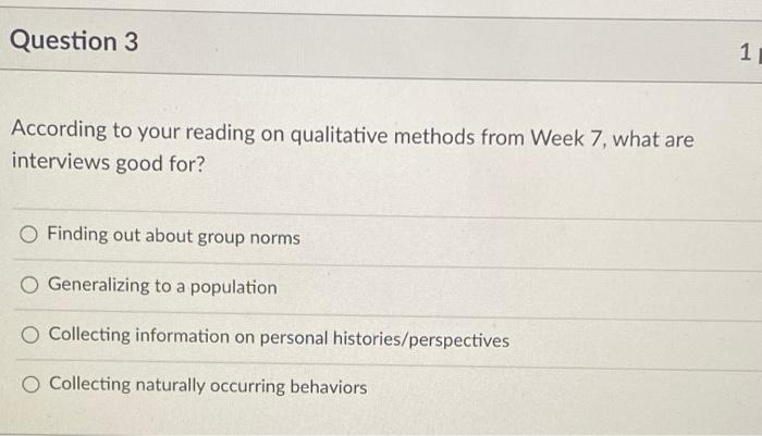 Solved Question 1 1 Pts Choose The Best Answer. A Large Part | Chegg.com