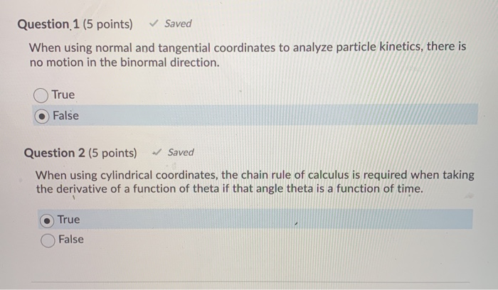 Solved Question 1 (5 points) Saved When using normal and | Chegg.com