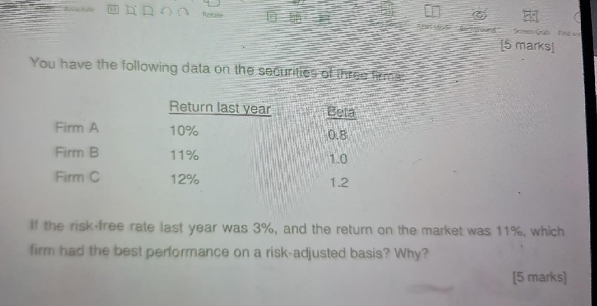 Solved V PR Annotate 0 Rotate 000 H Firm A Firm B Firm C You | Chegg.com