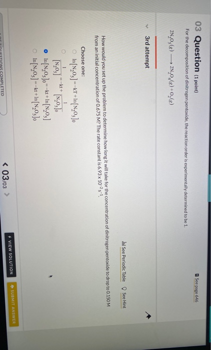 Solved See page 646 03 Question (1 point) For the | Chegg.com