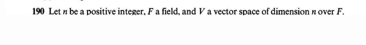Solved 190 Let n be a positive integer, F a field, and V a | Chegg.com