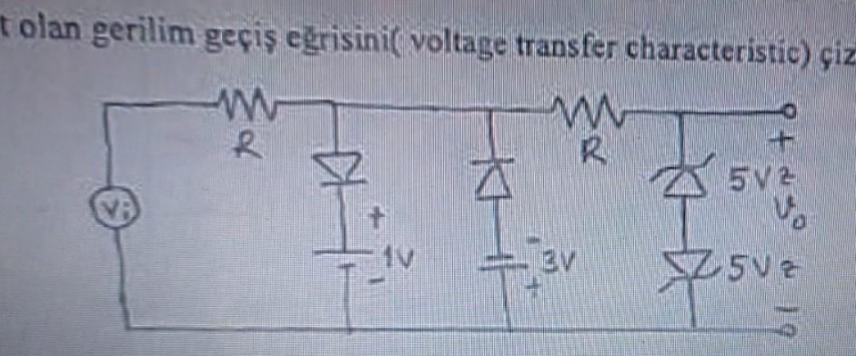 Solved plot vtc of the following circuit. assume diodes and | Chegg.com