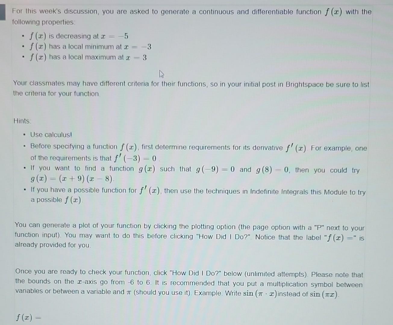 Solved For this week's discussion, you are asked to generate | Chegg.com