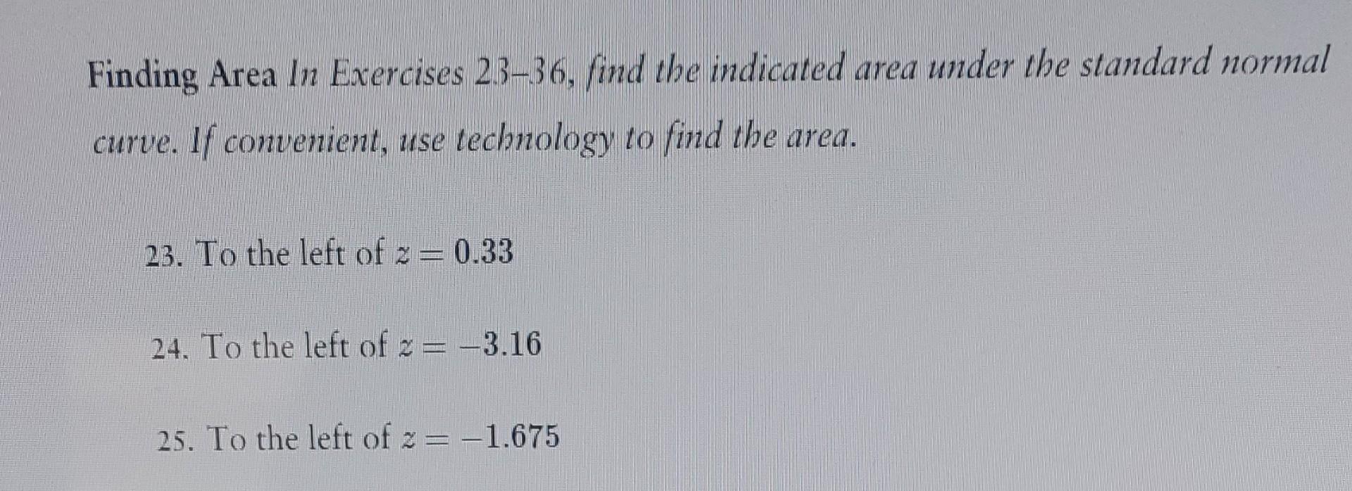 Solved Finding Area In Exercises 23-36, find the indicated | Chegg.com