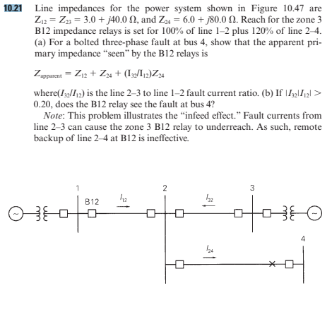 10.21 ﻿Line impedances for the power system shown in | Chegg.com