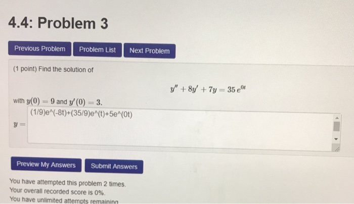 Solved 4.4: Problem 3 Previous Problem Problem List Next | Chegg.com