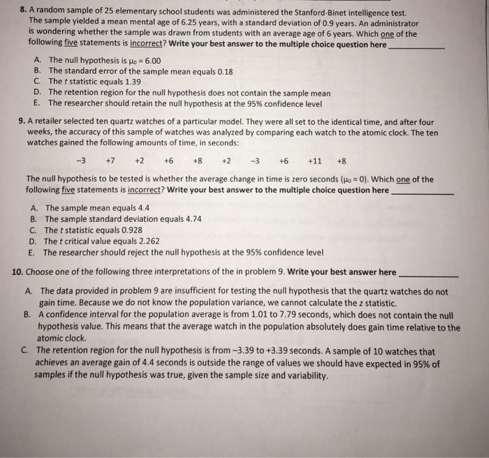 solved-8-a-random-sample-of-25-elementary-school-students-chegg-com for Free Printable Multiple Intelligence Test For Students Solved 8. A random sample of 25 elementary school students | Chegg.com for Free Printable Multiple Intelligence Test For Students