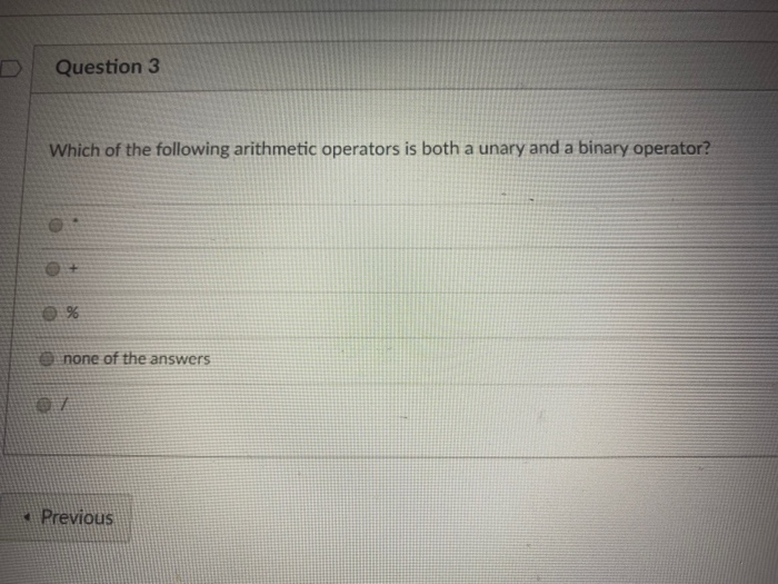 Solved Question 3 Which of the following arithmetic | Chegg.com