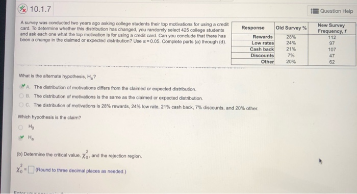 Solved % 10.1.7 IE Question Help A survey was conducted two | Chegg.com