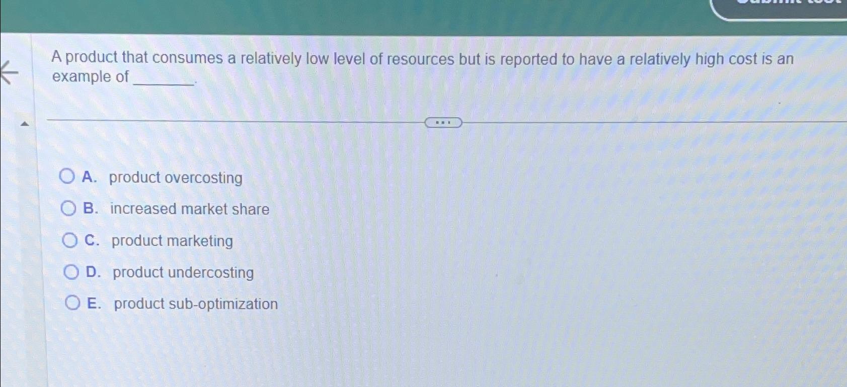 Solved A product that consumes a relatively low level of | Chegg.com