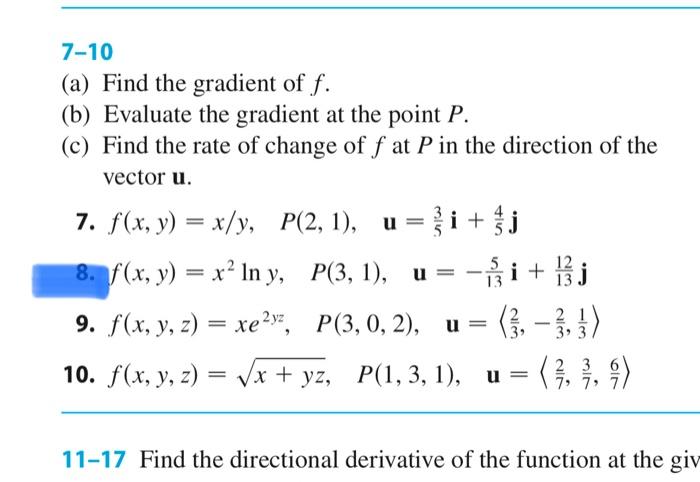 Solved 7−10 (a) Find the gradient of f. (b) Evaluate the | Chegg.com