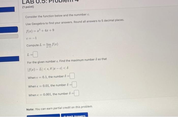 Solved Consider the function below and the nummber c. Use | Chegg.com