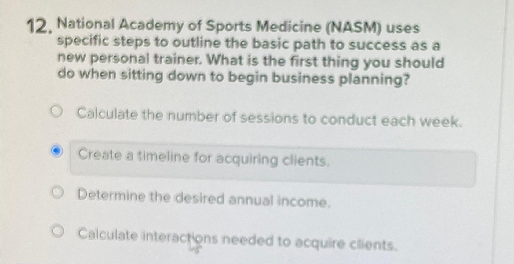 Solved National Academy Of Sports Medicine (NASM) ﻿uses | Chegg.com