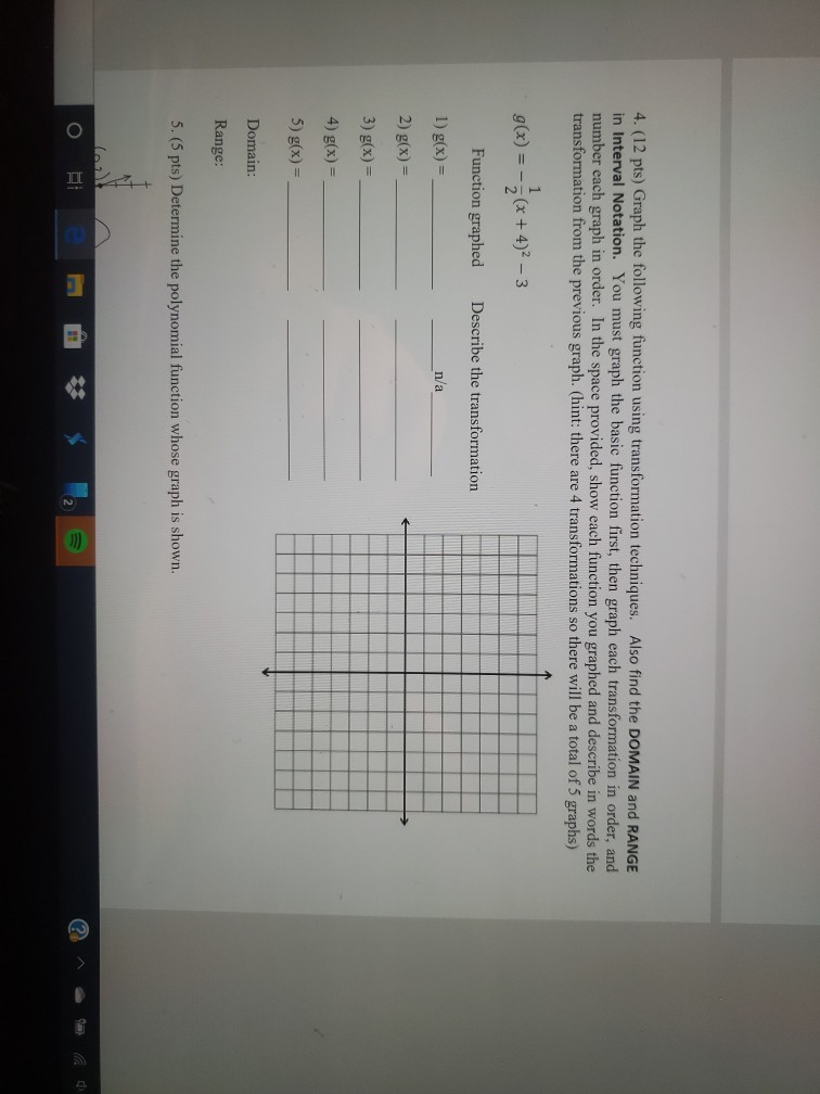 Solved 4. (12 pts) Graph the following function using | Chegg.com