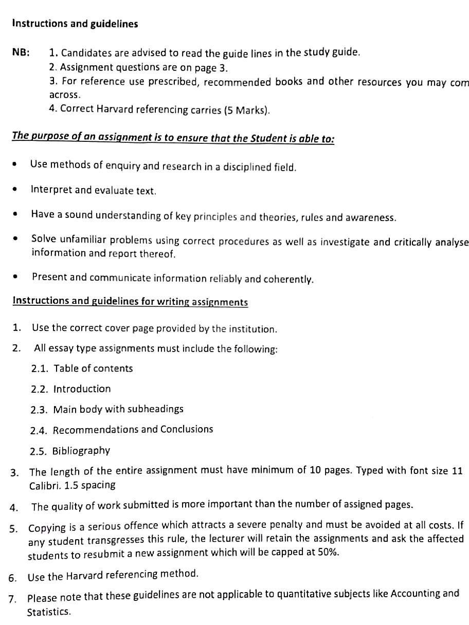 Instructions And Guidelines NB: 1. Candidates Are | Chegg.com