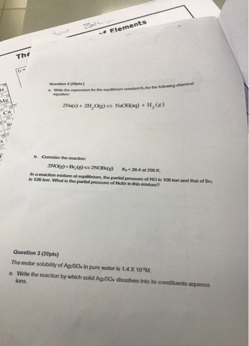 Solved Zalec Yusut . Elements Question 2 (20pts.) Wine The | Chegg.com