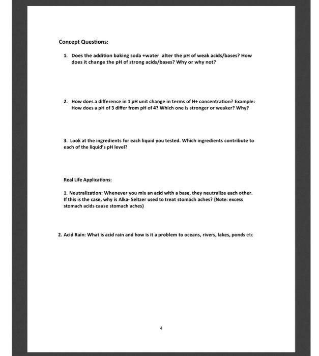 Solved Concept Questions 1. Does the addition baking soda