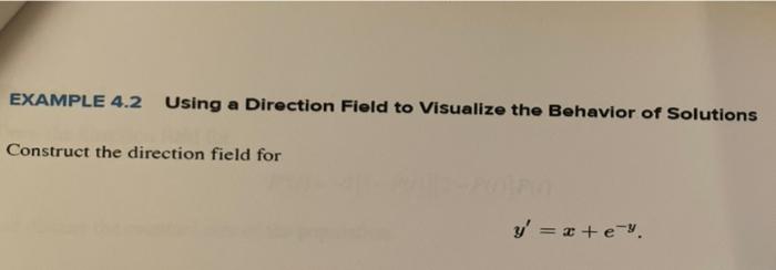 Solved EXAMPLE 4.2 Using a Direction Field to Visualize the | Chegg.com