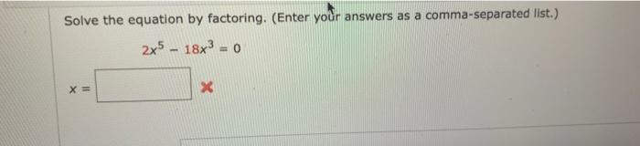 Solved Solve the equation by factoring. (Enter your answers | Chegg.com