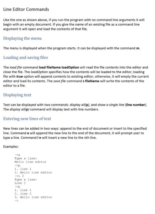Solved In computing, a line editor is a basic type of | Chegg.com