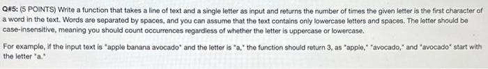 Solved Q:15: (5 POINTS) Write a function that takes a line | Chegg.com