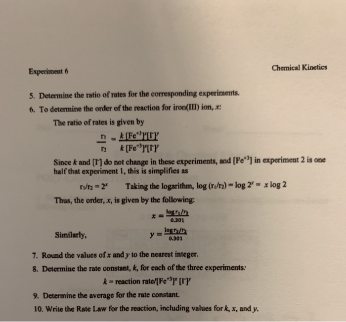 Narne Date Experiment 6 Chemical Results