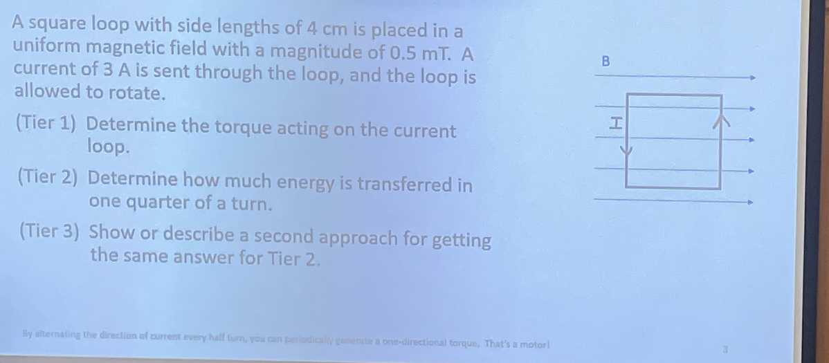 Solved A square loop with side lengths of 4 ﻿cm is placed in | Chegg.com