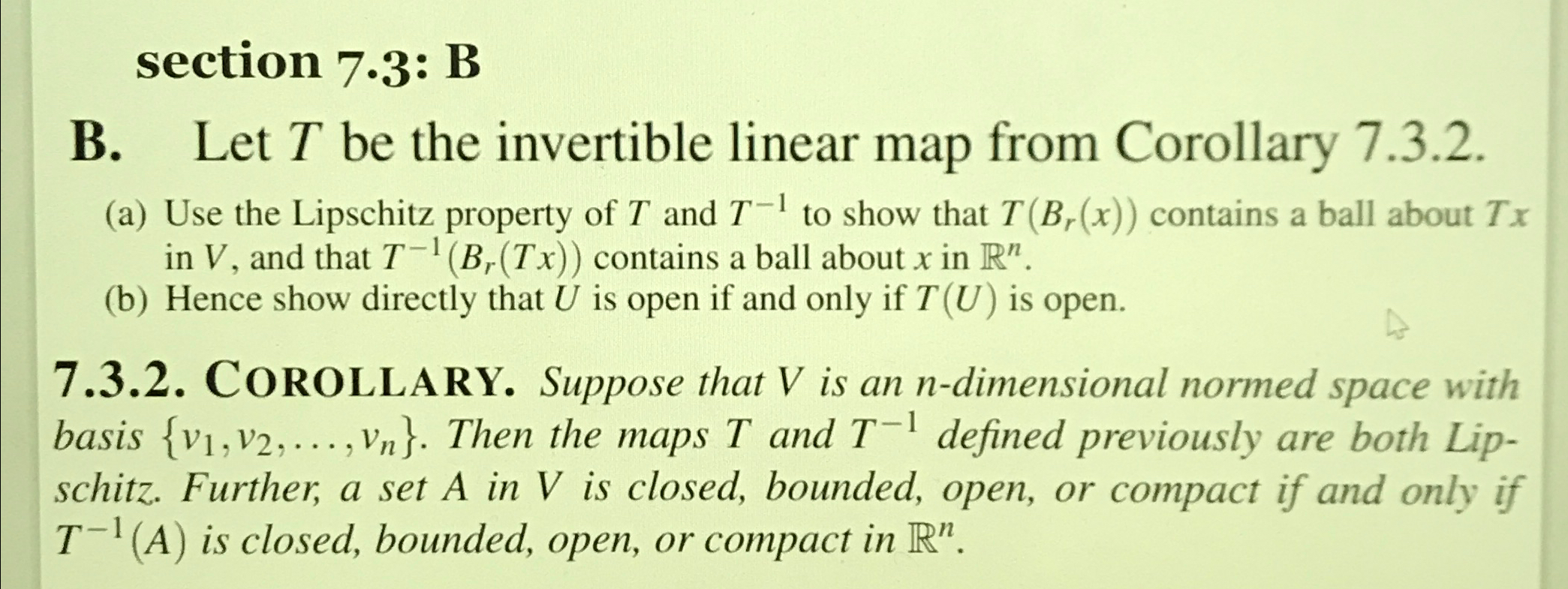 Solved section 7*3 ﻿ BB. ﻿Let T ﻿be the invertible linear