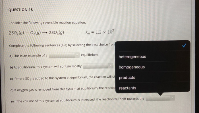 Solved QUESTION 18 Consider the following reversible | Chegg.com