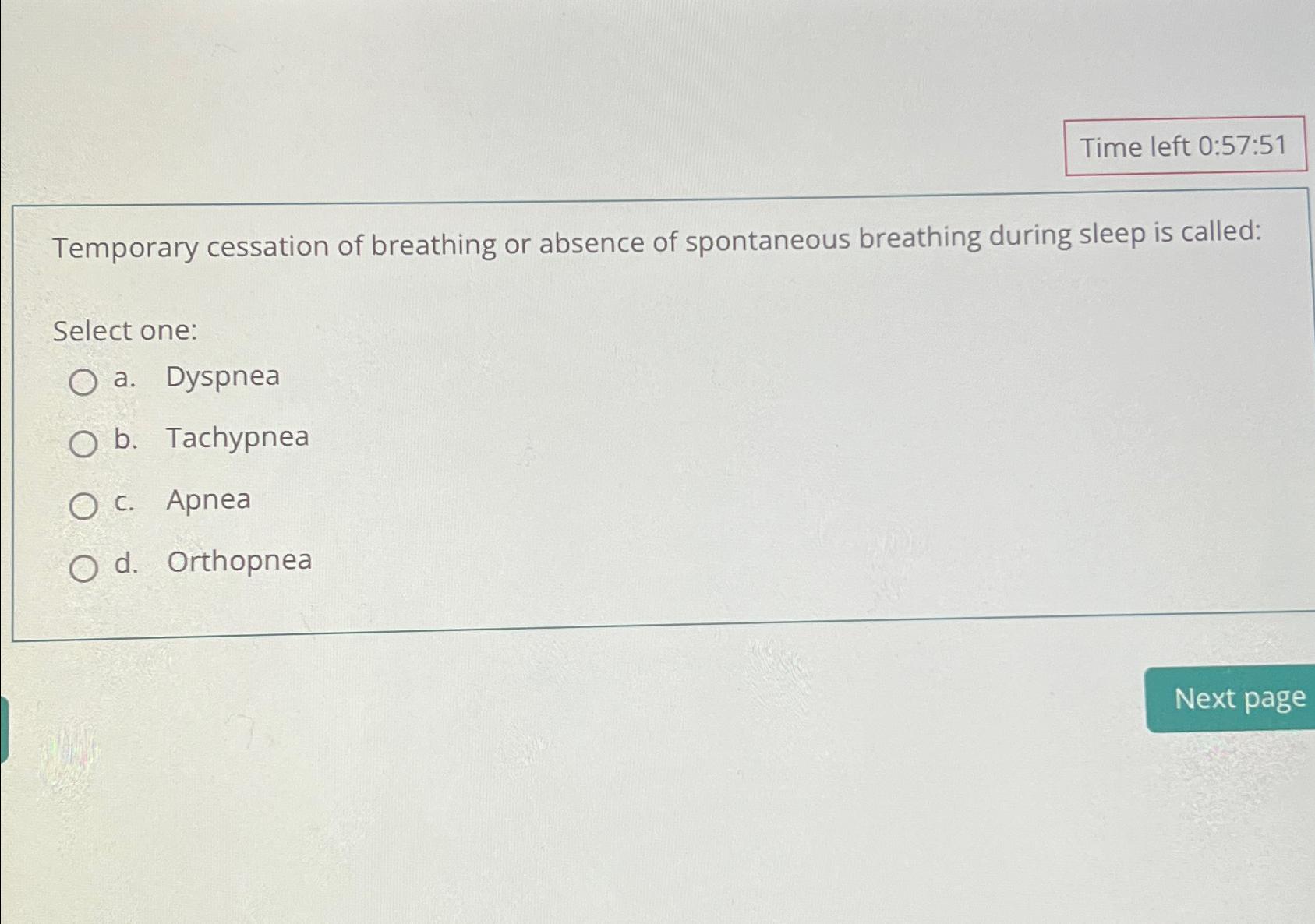 the term meaning an absence of spontaneous respiration is Bioscience: respiration flashcards